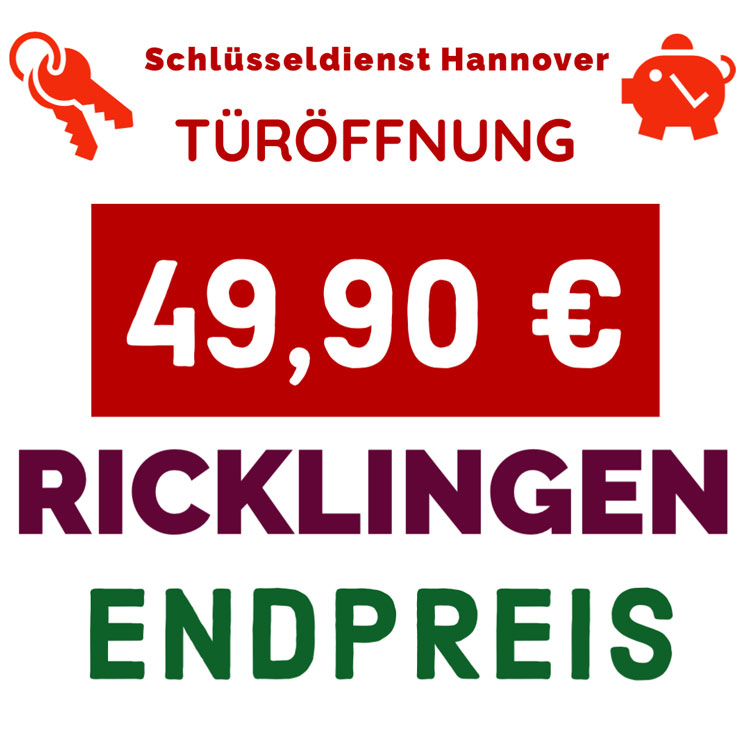 Schlüsseldienst Ricklingen Hannover Fixpreis